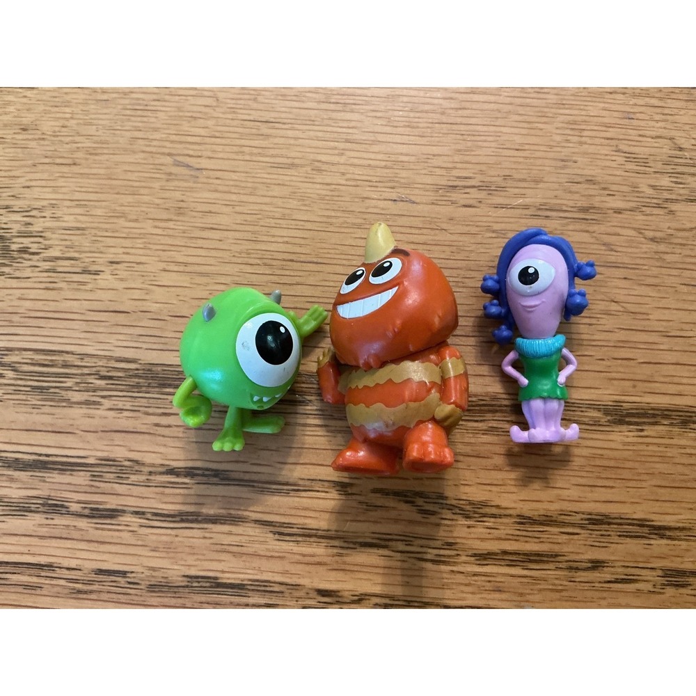 Disney Pixar Monsters Inc Mini Figures Lot Mike Wazowski George Celia Mae 23-19
